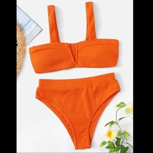 V-cut high waist bikini🧡